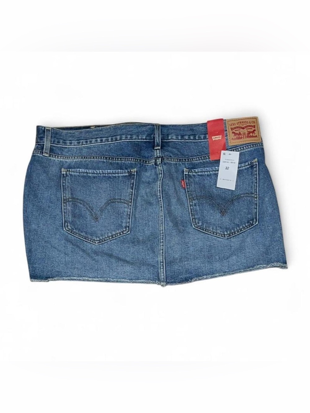 Levis Icon Denim Mini Skirt Distressed